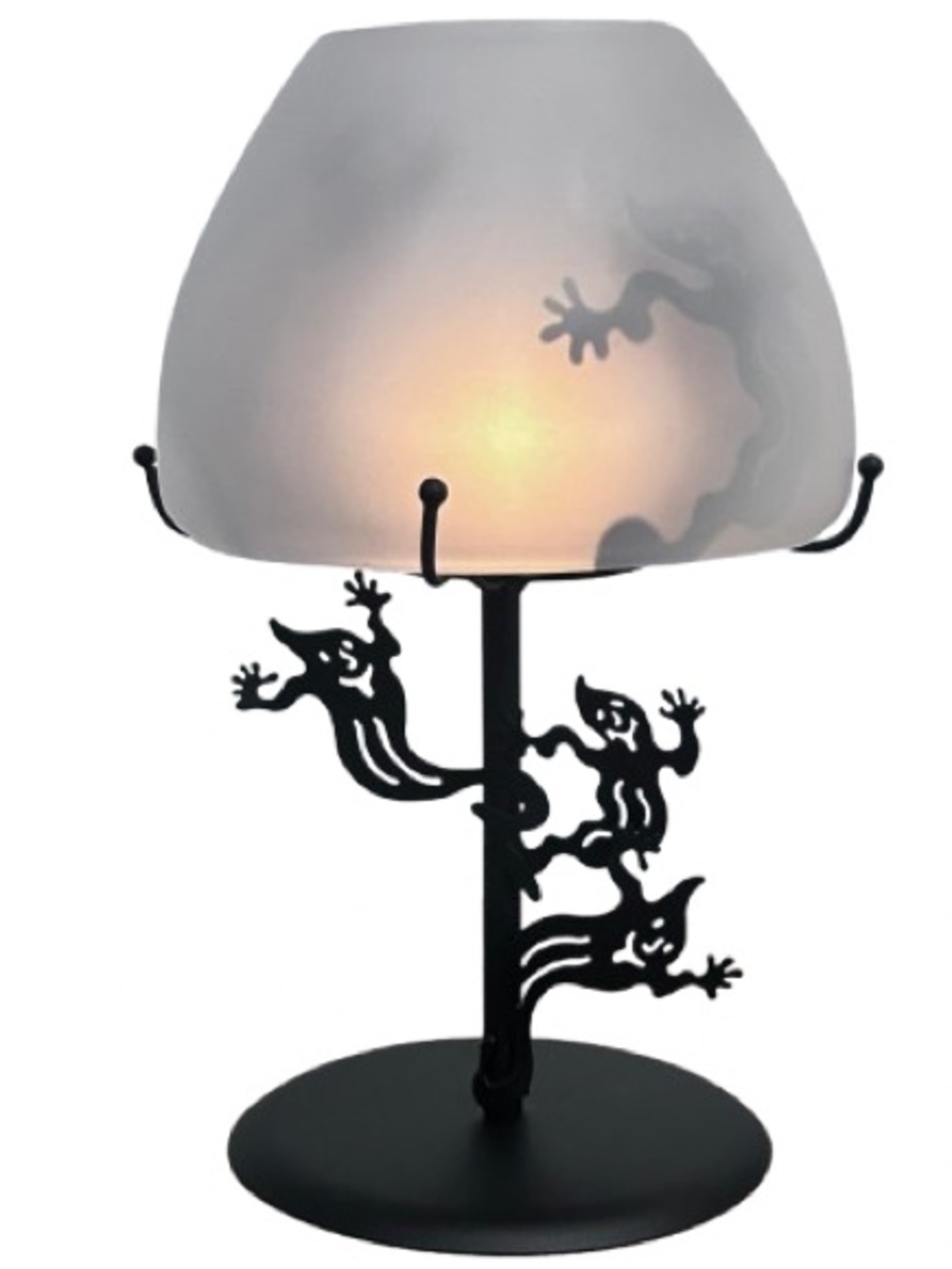 PartyLite Shadow Dancers Ghosts Candle Holder Tealight Lamp Halloween Fall Decor